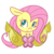 Size: 1000x1000 | Tagged: safe, artist:espeonna, fluttershy, g4, element of kindness, female, simple background, solo, transparent background