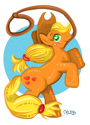 Size: 600x830 | Tagged: safe, artist:misskittenmittens, applejack, g4, female, solo