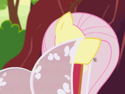 Size: 1280x960 | Tagged: safe, artist:congcong, fluttershy, pegasus, pony, g4, animated, chinese, clothes, crossover, cute, female, gif, hanfu, kimono (clothing), mare, open mouth, open smile, shyabetes, smiling, solo, the legend of madame white snake