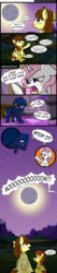 Size: 800x3783 | Tagged: dead source, safe, artist:veggie55, princess celestia, princess luna, oc, oc:vento, alicorn, pegasus, pony, g4, angry, argument, calling, cewestia, colt, comic, dialogue, eclipse, filly, implied lauren faust, looking at each other, looking at someone, looking up, male, moon, night, pink-mane celestia, pointing, raised hoof, s1 luna, sibling rivalry, sitting, smiling, solar eclipse, speech bubble, stallion, stars, sun, woona, yelling, young celestia, young luna, younger