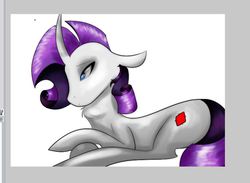 Size: 728x534 | Tagged: safe, rarity, g4, solo, tumblr, wip