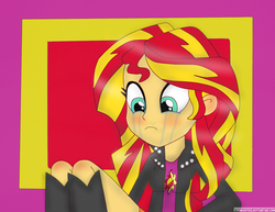 Size: 1488x1148 | Tagged: safe, artist:ytpinkiepie2, sunset shimmer, equestria girls, g4, crying, female, legs, solo, sunsad shimmer