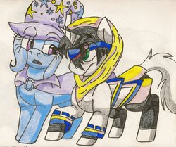 Size: 977x818 | Tagged: safe, artist:dragonpop1, trixie, pony, unicorn, g4, female, hanbei takenaka, mare, ponified, samurai warriors, traditional art