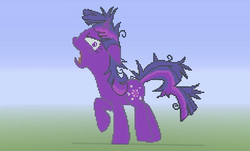 Size: 1280x771 | Tagged: safe, twilight sparkle, g4, minecraft, minecraft pixel art, pixel art