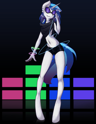 Size: 2550x3300 | Tagged: safe, artist:vocaloid6, dj pon-3, vinyl scratch, anthro, g4, female, high res, skinny, solo, tall, thin