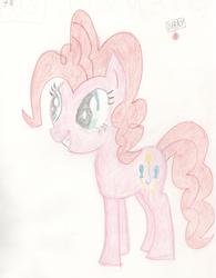 Size: 4391x5642 | Tagged: safe, artist:barryfrommars, pinkie pie, g4, absurd resolution, smiling, traditional art