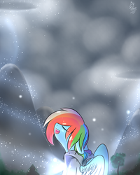 Size: 2000x2500 | Tagged: safe, artist:gnidagovnida, rainbow dash, pegasus, pony, g4, clothes, female, floppy ears, high res, hoodie, solo