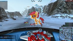 Size: 1024x576 | Tagged: safe, scootaloo, g4, 3d, robocraft
