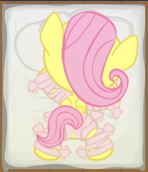 Size: 707x823 | Tagged: safe, artist:gmstav, fluttershy, pegasus, pony, g4, bandage, butt, cute, engrish in the description, female, filly, filly fluttershy, flutterbutt, foal, folded wings, joypony, plot, shyabetes, wings, younger