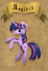 Size: 1304x1928 | Tagged: safe, artist:lol-katrina, twilight sparkle, g4, female, rearing, solo