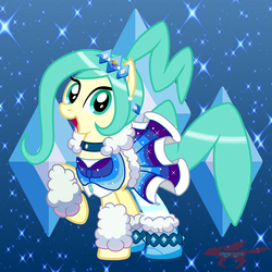 Size: 1050x1050 | Tagged: safe, artist:starfox-saiyan, clothes, dress, lisia, pokémon, pokémon omega ruby and alpha sapphire, ponified, solo