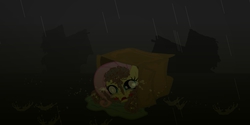 Size: 1542x770 | Tagged: safe, artist:gmstav, fluttershy, pegasus, pony, g4, blushing, crying, dirt, dirty, engrish in the description, female, filly, filly fluttershy, fluttercry, foal, joypony, looking at you, mud, muddy, solo, this will end in death, this will end in murder, this will end in pain, this will end in pain and/or death, this will end in pain and/or tears and/or death, this will end in tears, this will end in tears and/or death, this will not end well, younger