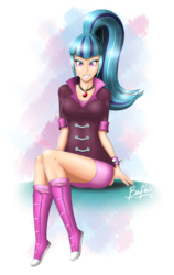 Size: 1916x3032 | Tagged: safe, artist:bafho, sonata dusk, human, g4, female, humanized, looking at you, solo