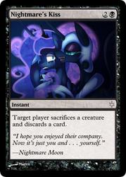 Size: 375x523 | Tagged: safe, artist:maren, nightmare moon, princess luna, g4, duality, magic the gathering, self ponidox