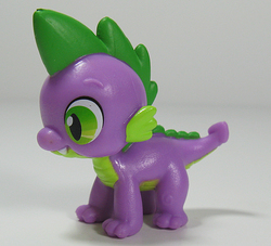 Size: 661x600 | Tagged: safe, photographer:breyer600, spike, dragon, g4, all fours, gift set, irl, male, photo, quadrupedal spike, solo, toy