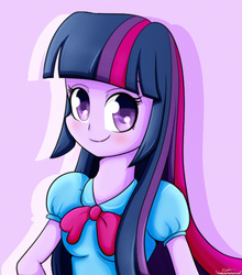 Size: 1550x1758 | Tagged: safe, artist:riouku, twilight sparkle, equestria girls, g4, female, looking at you, solo, twilight sparkle (alicorn)