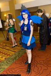 Size: 1365x2048 | Tagged: artist needed, safe, artist:dtjaaaam, princess luna, human, g4, 2014, convention, cosplay, glasses, irl, irl human, nan desu kan, photo, solo