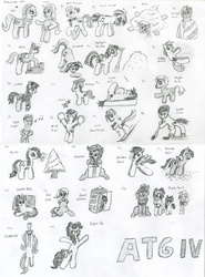 Size: 3000x4059 | Tagged: safe, artist:techarmsbu, aloe, apple bloom, applejack, big macintosh, bright bulb, coco pommel, comet tail, cool star, cosmic (g4), derpy hooves, diamond mint, dj pon-3, doctor whooves, fluttershy, goldengrape, granny smith, helia, lotus blossom, lyra heartstrings, minuette, night knight, pinkie pie, rainbow dash, rarity, red gala, scootaloo, sir colton vines iii, starburst (character), sweetie belle, time turner, tornado bolt, twilight sparkle, vinyl scratch, wild fire, oc, oc:littlepip, oc:wonder puck, alicorn, earth pony, pegasus, pony, unicorn, fallout equestria, g4, apple family member, background pony, black and white, blanket, caroling, cheerleader, christmas tree, clothes, cutie mark, doctor who, eyes closed, falling, fanfic, fanfic art, female, filly, glowing horn, grayscale, hearth, high res, hockey, hockey puck, hole, hooves, horn, hot chocolate, ice skates, jumpsuit, leaves, levitation, magic, male, mare, mattress, monochrome, newbie artist training grounds, open mouth, pipbuck, present, rake, skates, skiing, sleeping, smiling, snow, spread wings, stairs, stallion, stretching, tardis, telekinesis, text, thin ice, tiny, tree, trophy, twilight sparkle (alicorn), vault suit, wings
