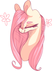 Size: 1005x1383 | Tagged: safe, artist:marshmellowcannibal, fluttershy, g4, eyes closed, female, solo