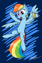 Size: 2000x3000 | Tagged: safe, artist:sheandog, rainbow dash, pony, g4, cider, female, high res, solo