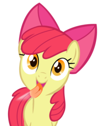 Size: 1347x1700 | Tagged: safe, artist:umbra-neko, apple bloom, earth pony, pony, g4, female, fourth wall, licking, licking ponies, screen, simple background, solo, transparent background, vector