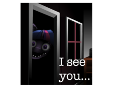 Size: 640x480 | Tagged: safe, edit, twilight sparkle, five nights at aj's, g4, creepy, female, five nights at freddy's, game, looking at you, official game, paranoia fuel, solo, twibon