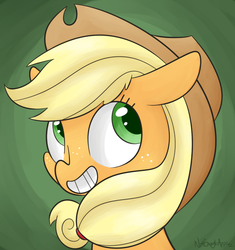 Size: 699x743 | Tagged: safe, artist:notenoughapples, applejack, g4, female, portrait, solo