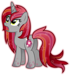 Size: 6000x6395 | Tagged: safe, artist:meteor-spark, oc, oc only, oc:crimson spark, .svg available, absurd resolution, rainbow power, rainbow power-ified, simple background, solo, transparent background, vector