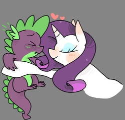 Size: 799x765 | Tagged: safe, artist:rainbowlover001, rarity, spike, g4, blushing, cute, female, heart, male, ship:sparity, shipping, straight