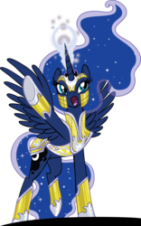 Size: 7950x12750 | Tagged: safe, artist:cencerberon, princess luna, g4, absurd resolution, armor, female, simple background, solo, transparent background, vector