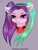 Size: 1500x2000 | Tagged: safe, artist:anuhanele, aria blaze, earth pony, pony, g4, bust, disguise, disguised siren, earth pony aria blaze, equestria girls ponified, female, gem, lavender background, mare, ponified, portrait, simple background, siren gem, solo