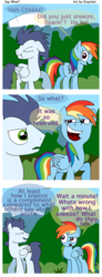 Size: 1737x4737 | Tagged: safe, artist:graymist, rainbow dash, soarin', g4, butt, comic, cute, female, humor, male, plot, rainbutt dash, ship:soarindash, shipping, sneezing, stifled sneeze, straight