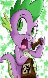 Size: 792x1296 | Tagged: safe, artist:davidsfire, artist:lunchie, spike, equestria girls, g4, my little pony equestria girls: rainbow rocks, credits, dog biscuit, male, solo