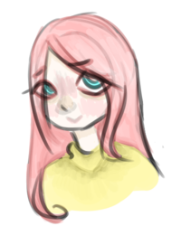 Size: 400x500 | Tagged: safe, artist:g0atheart, fluttershy, human, g4, female, humanized, solo