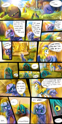 Size: 1000x2000 | Tagged: safe, artist:aquagalaxy, princess luna, queen chrysalis, g4, comic, royal guard