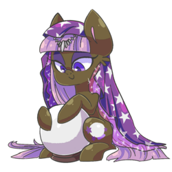 Size: 1000x1000 | Tagged: safe, artist:looji, oc, oc only, earth pony, crystal ball, fortune teller, solo