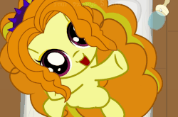 Size: 922x610 | Tagged: dead source, safe, artist:gmstav, adagio dazzle, pony, equestria girls, g4, my little pony equestria girls: rainbow rocks, adoragio, animated, baby bottle, cute, drinking, equestria girls ponified, filly, foal, grimdark source, grotesque source, joypony, looking at you, ponified, water, younger