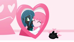 Size: 1676x943 | Tagged: safe, artist:mixermike622, queen chrysalis, oc, oc:fluffle puff, equestria girls, g4, photo