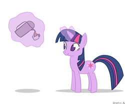 Size: 900x750 | Tagged: safe, artist:braindps, twilight sparkle, g4, coffee, female, magic, solo