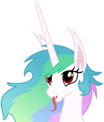 Size: 5100x6000 | Tagged: safe, artist:magister39, princess celestia, bat pony, pony, g4, absurd resolution, cute, fangs, female, long tongue, looking at you, mare, open mouth, race swap, simple background, smiling, solo, sunbat, tongue out, transparent background, vector