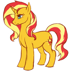 Size: 1000x1000 | Tagged: safe, artist:6ghost, sunset shimmer, pony, unicorn, g4, female, solo