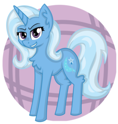 Size: 2168x2276 | Tagged: safe, artist:partypievt, trixie, pony, unicorn, g4, chest fluff, female, high res, mare, simple background, smiling, solo, transparent background