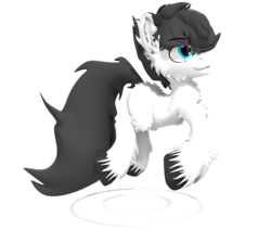 Size: 1473x1248 | Tagged: safe, artist:sherfur, oc, oc only, oc:luke, earth pony, pony, 3d, blank flank, male, simple background, solo, stallion, transparent background, unshorn fetlocks