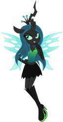 Size: 3000x5808 | Tagged: dead source, safe, artist:theshadowstone, queen chrysalis, equestria girls, g4, belly button, equestria girls-ified, female, horn, simple background, solo, transparent background, vector, wings, younger