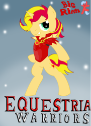 Size: 760x1052 | Tagged: safe, artist:bigrinth, sunset shimmer, pony, unicorn, g4, equestria warriors, hyrule warriors, my little colt, rule 63, solo, sunset glare, the legend of zelda, volga