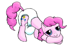 Size: 4096x2550 | Tagged: safe, pinkie pie, g4, diaper, female, non-baby in diaper, poofy diaper, solo