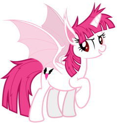 Size: 5700x6000 | Tagged: safe, artist:magister39, lovestruck, alicorn, bat pony, pony, g3, g4, absurd resolution, batstruck, g3 to g4, generation leap, lovecorn, race swap, simple background, solo, transparent background