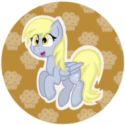 Size: 3000x3000 | Tagged: safe, artist:partypievt, derpy hooves, pegasus, pony, g4, female, high res, mare, muffin, simple background, solo, transparent background