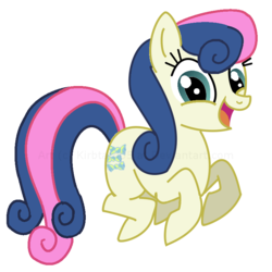 Size: 793x794 | Tagged: safe, artist:kirbtaro05, bon bon, sweetie drops, earth pony, pony, g4, adorabon, bon bon is amused, cute, female, jumping, looking at you, open mouth, open smile, smiling, smiling at you, solo