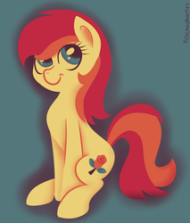 Size: 1333x1564 | Tagged: safe, artist:notenoughapples, roseluck, earth pony, pony, g4, color palette challenge, female, mare, simple, solo